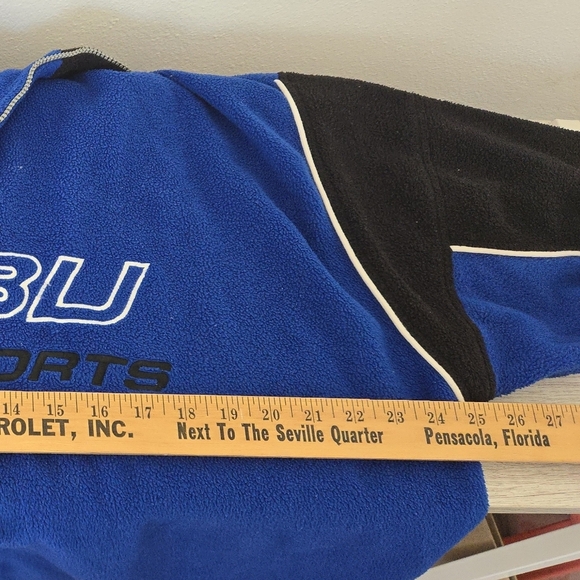 Vintage Fubu Sports Jacket Mens Size Large Fleece Big Logo Y2K Spell Out Retro - Picture 5 of 6